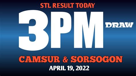STL Result Today 3:00 PM Draw APRIL 19, 2022 .